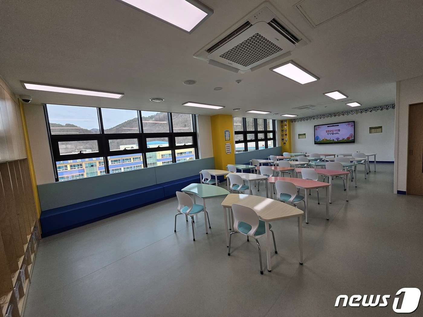 본문 이미지 - 27일 개소식을 열고 운영에 들어간 전국 첫 지자체 주도 온종일 돌봄시설인 화천커뮤니티센터 내 돌봄교실.2024.2.27 한귀섭 기자