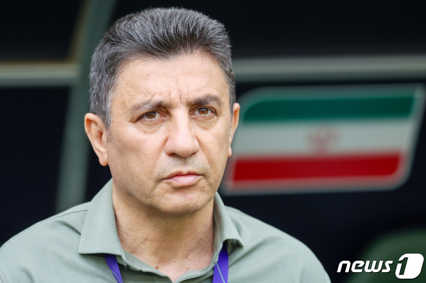 (알라이얀(카타르)=뉴스1) 김성진 기자 = 이란 아미르 갈레노이에 감독이 3일(현지시간) 카타르 알라이얀 에듀케이션 시티 스타디움에서 열린 2023 아시아축구연맹(AFC) 카타르 …