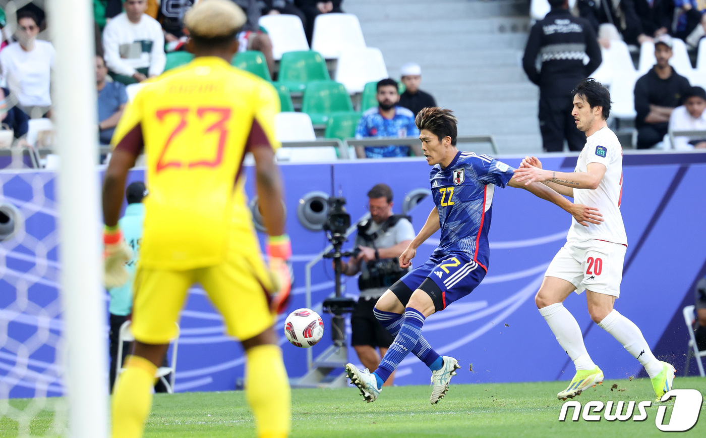 (알라이얀(카타르)=뉴스1) 김성진 기자 = 일본 도미야스 다케히로가 3일(현지시간) 카타르 알라이얀 에듀케이션 시티 스타디움에서 열린 2023 아시아축구연맹(AFC) 카타르 아시 …