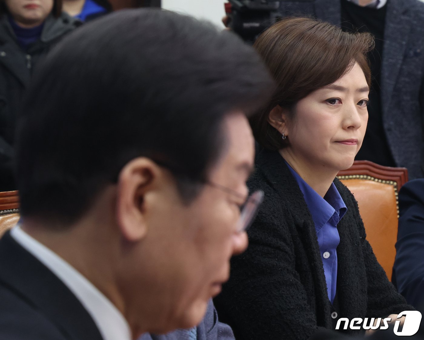 본문 이미지 - 고민정 더불어민주당 최고위원이 11일 서울 여의도 국회에서 열린 최고위원회의에 참석하고 있다. 2024.3.11/뉴스1 ⓒ News1 송원영 기자