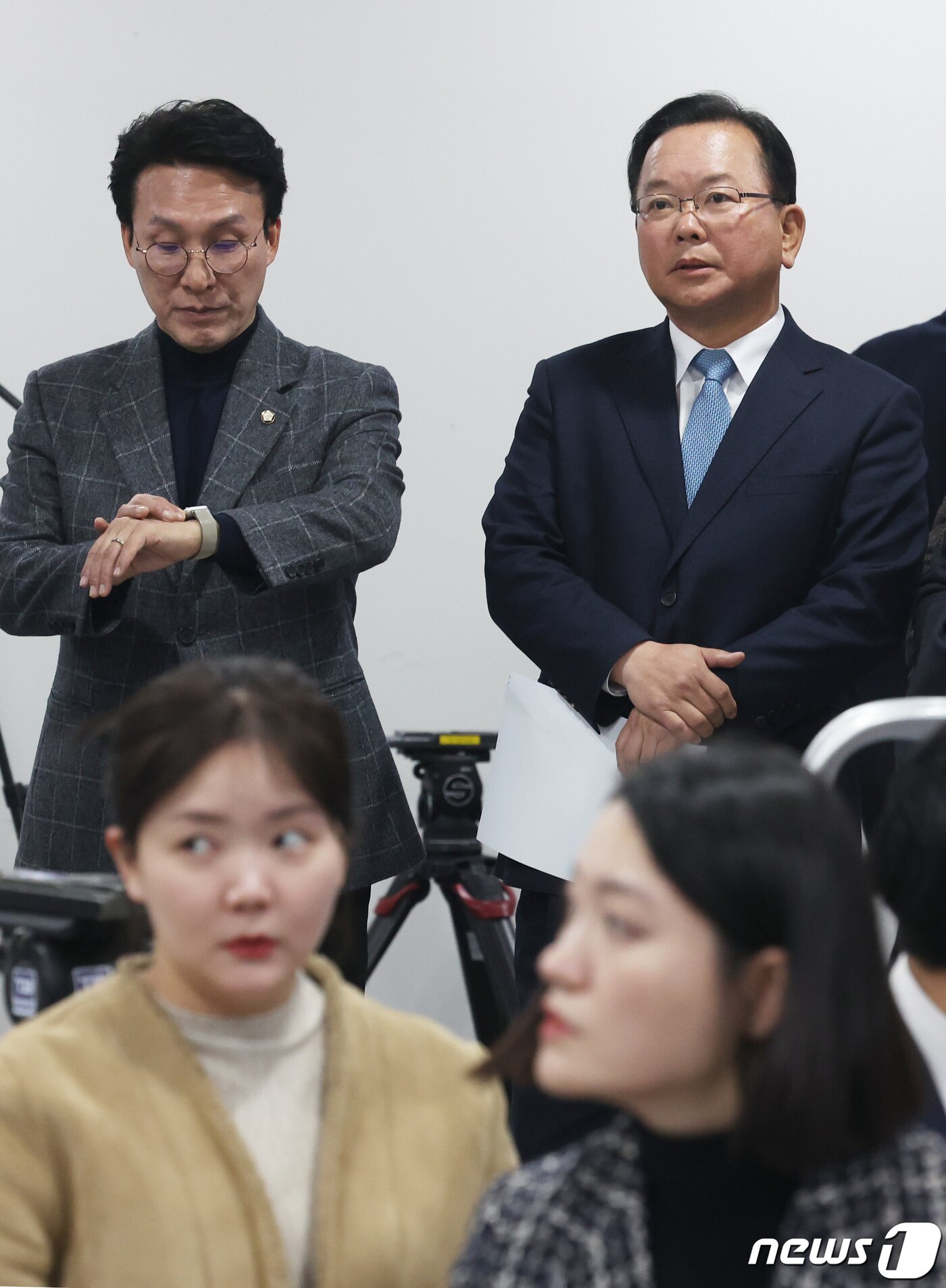 본문 이미지 - 김부겸 전 국무총리가 11일 오후 서울 여의도 국회 소통관에서 더불어민주당의 4·10 총선 선거대책위원회 합류 기자회견에 참석하고 있다. 2024.3.11/뉴스1 ⓒ News1 송원영 기자