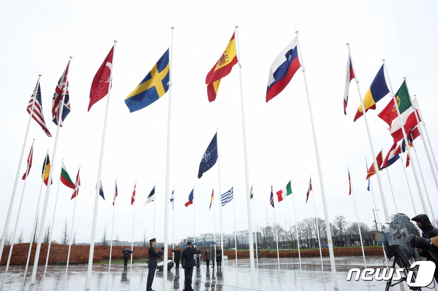 본문 이미지 - 벨기에 브뤼셀에 위치한 북대서양조약기구(NATO·나토) 본부. 2024.3.11 ⓒ 로이터=뉴스1 