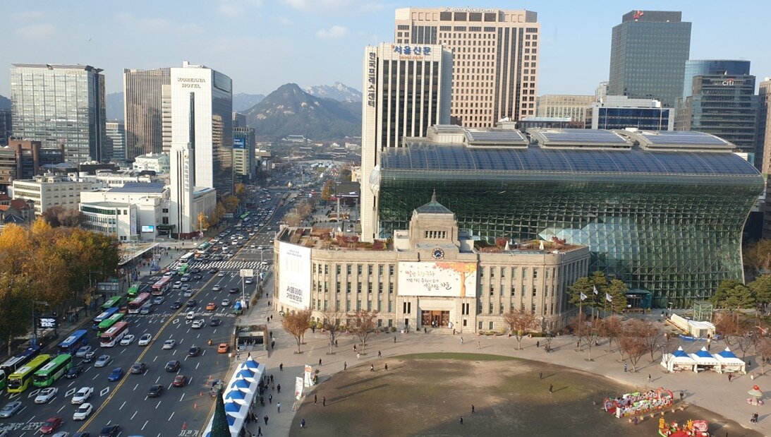 본문 이미지 -  더 플라자 호텔에서 바라본 풍경(한화호텔앤드리조트 제공)./