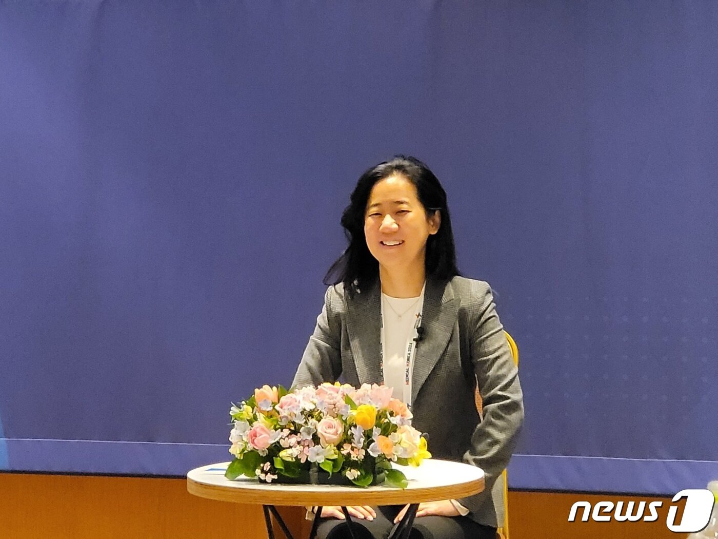 본문 이미지 - 이진형 스탠퍼드 대학교 종신 교수(엘비스 창업자)가 인터뷰에서 나온 질문에 답하고 있다. 2024. 3. 14 /뉴스1 ⓒ News1 황진중 기자