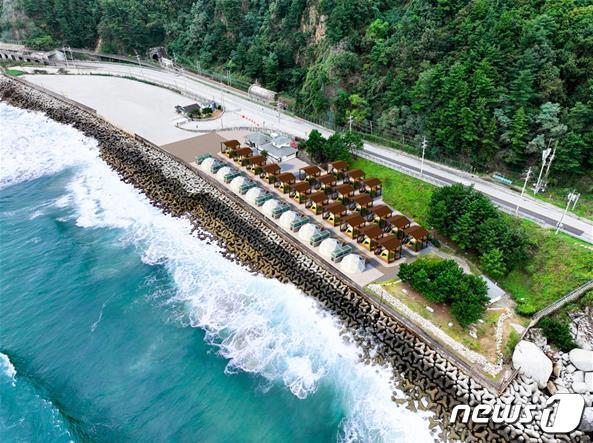 본문 이미지 - 강릉 통일공원 종합관광개발 계획에 따른 '정동진 오토캠핑장' 조감도.(강릉시 제공) 2024.3.13/뉴스1