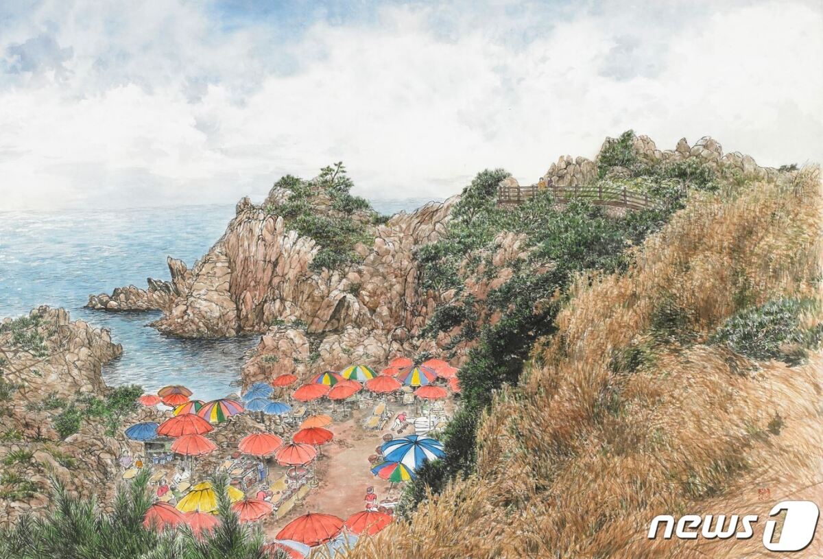 HD한국조선해양 박상범 책임변호사의 어머니인 임경희 작가 '산 대왕암 가는 길'(HD현대중제공)