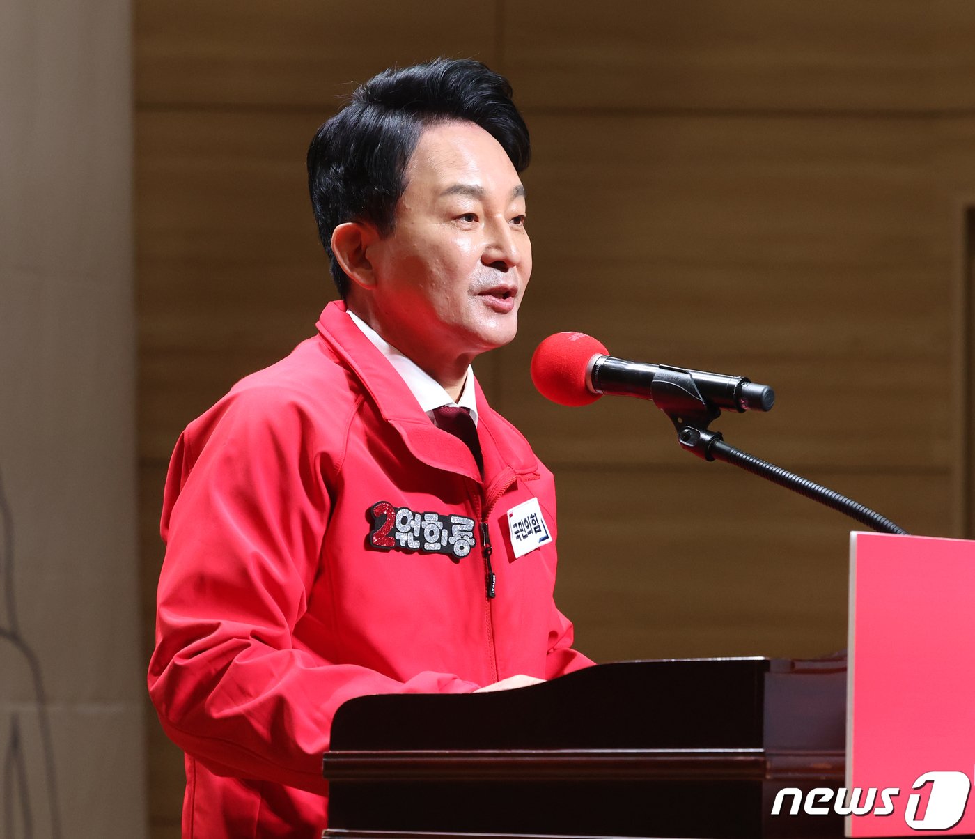 본문 이미지 - 원희룡 국민의힘 공동선대위원장이 19일 서울 여의도 국회에서 열린 제22대 총선 중앙선대위 발대식 및 공천자대회에서 인사말을 하고 있다. 2024.3.19/뉴스1 ⓒ News1 송원영 기자