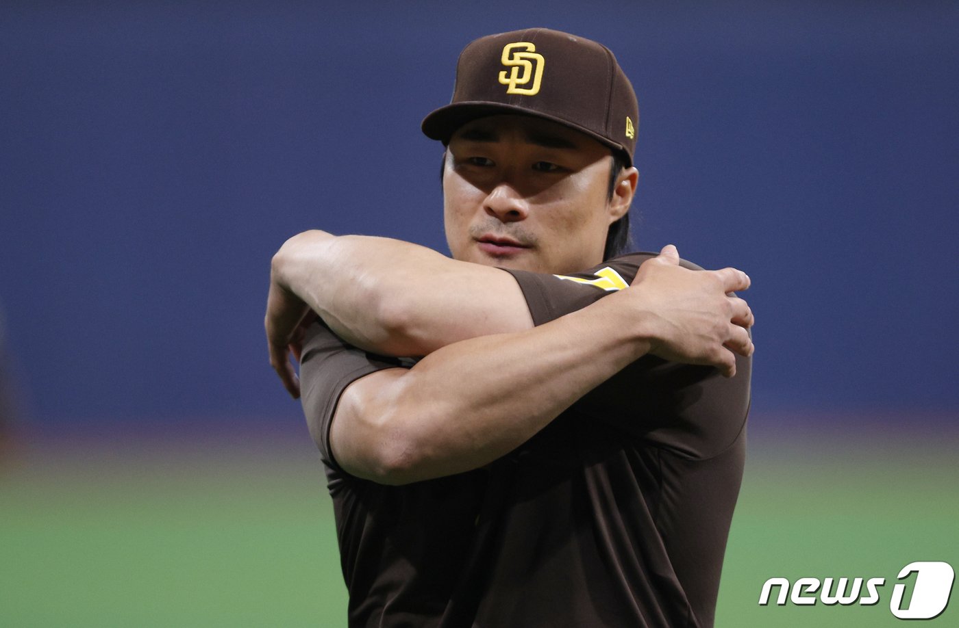 본문 이미지 - 샌디에이고 파드리스 김하성이 미국프로야구(MLB) 공식 개막시리즈를 하루 앞둔 19일 오전 서울 고척스카이돔에서 훈련을 하고 있다. 2024.3.19/뉴스1 ⓒ News1 박정호 기자