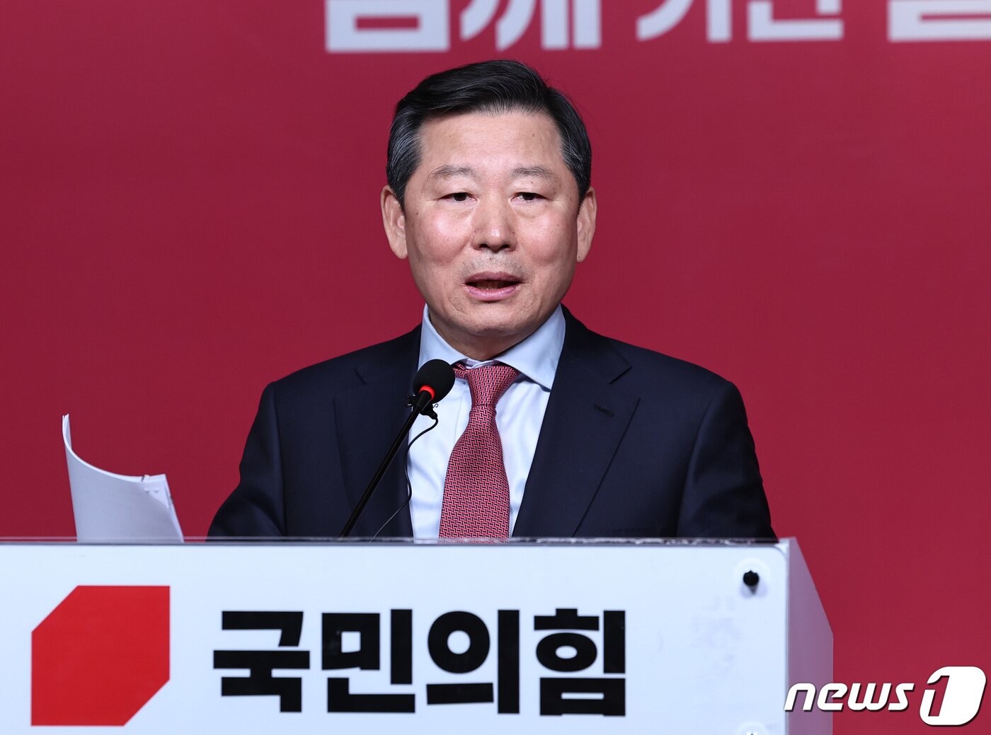 본문 이미지 - 이철규 국민의힘 인재영입위원장이 20일 오후 서울 여의도 중앙당사에서 기자회견을 하고 있다. 2024.3.20/뉴스1 ⓒ News1 구윤성 기자