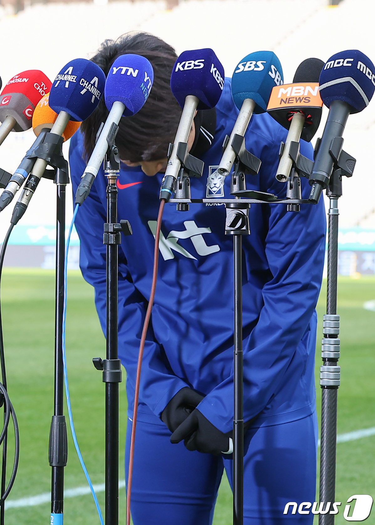 (서울=뉴스1) 김도우 기자 = 대한민국 축구대표팀 이강인이 20일 오후 서울 마포구 서울월드컵경기장에서 2026 국제축구연맹(FIFA) 북중미 월드컵 아시아 지역 2차 예선 태국 …