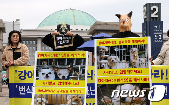 동물보호단체, 강아지공장 폐지하라