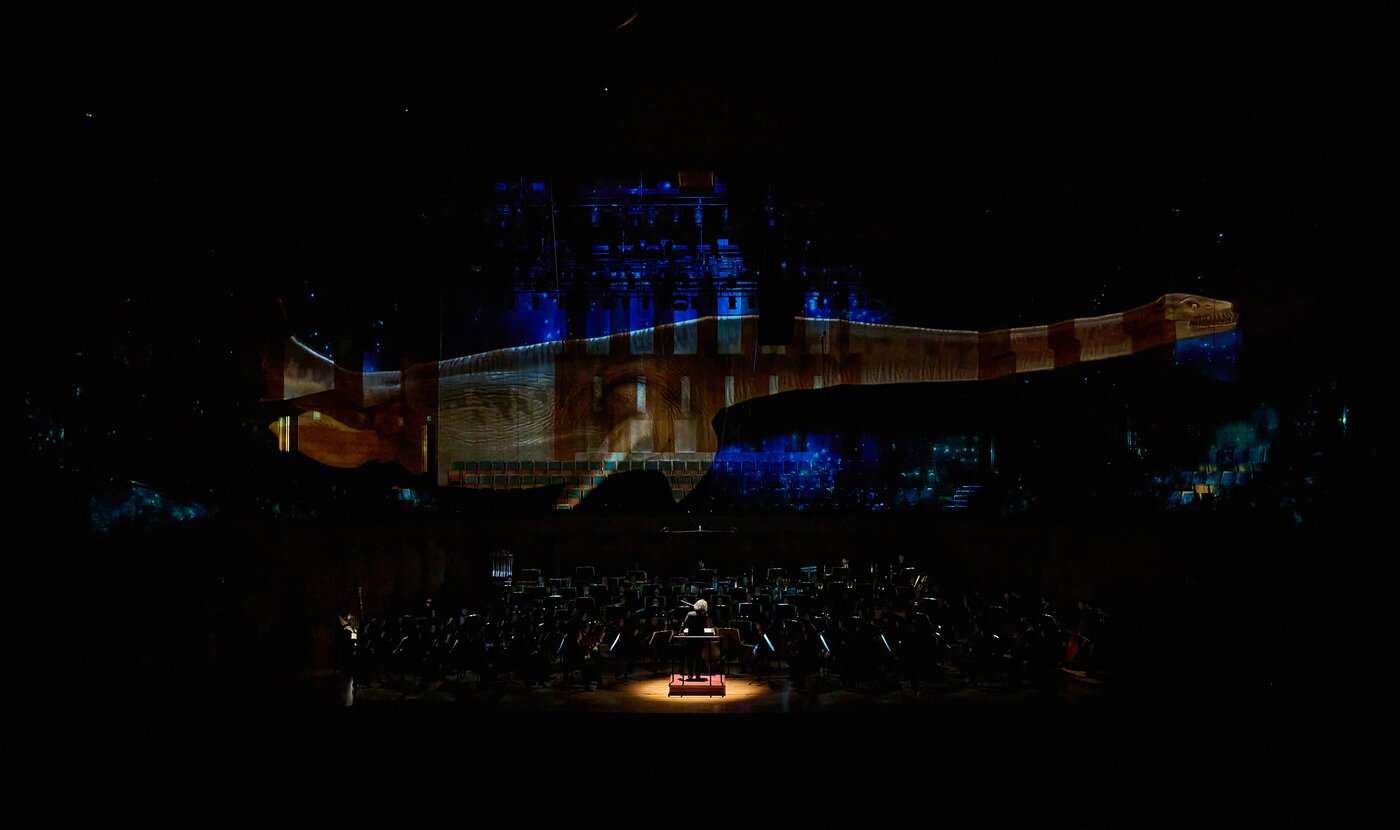 본문 이미지 - 국립심포니 존 윌리엄스 영화음악 콘서트 중 '쥐라기 공원'(국립심포니오케스트라 제공)