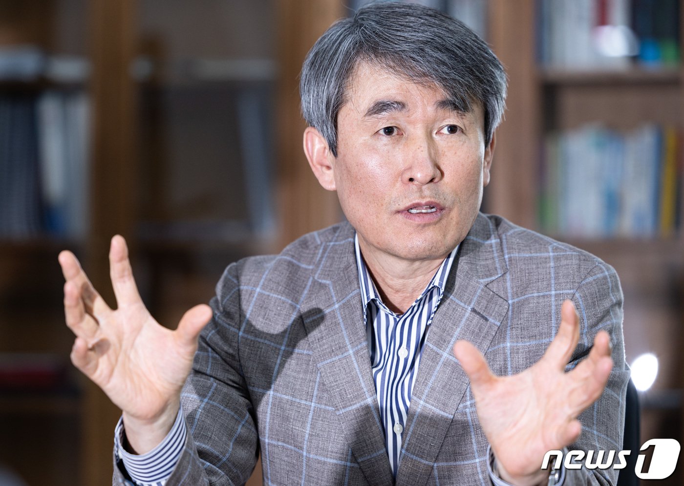 본문 이미지 - 백호 서울교통공사 사장이 26일 오후 서울 성동구 서울교통공사에서 뉴스1과 인터뷰를 하고 있다. 2024.3.26/뉴스1 ⓒ News1 이재명 기자