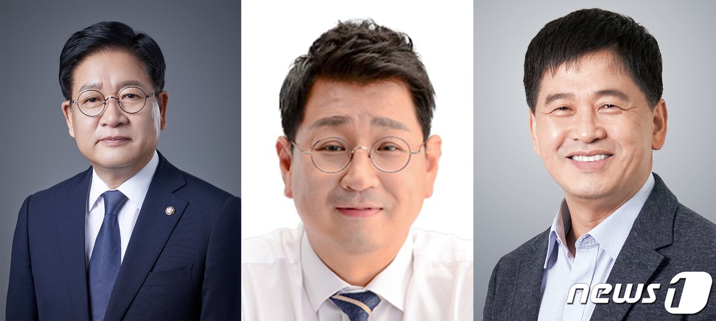본문 이미지 - 울산 동구선거구에 출마한  국민의힘 권명호-더불어민주당 김태선-노동당 이장우 후보 ⓒ News1 김지혜 기자