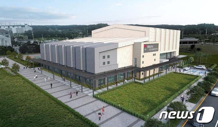 본문 이미지 - 부지 확보로 난항을 겪었던 국민체육복합센터가 2026년 개장을 목표로 이달 착공했다.(김제시 제공) 2024.3.31/뉴스1