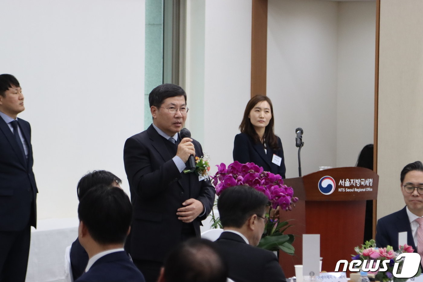 본문 이미지 - 유승환 아세아제지 대표이사가 발언하고 있다.(아세아제지 제공)  