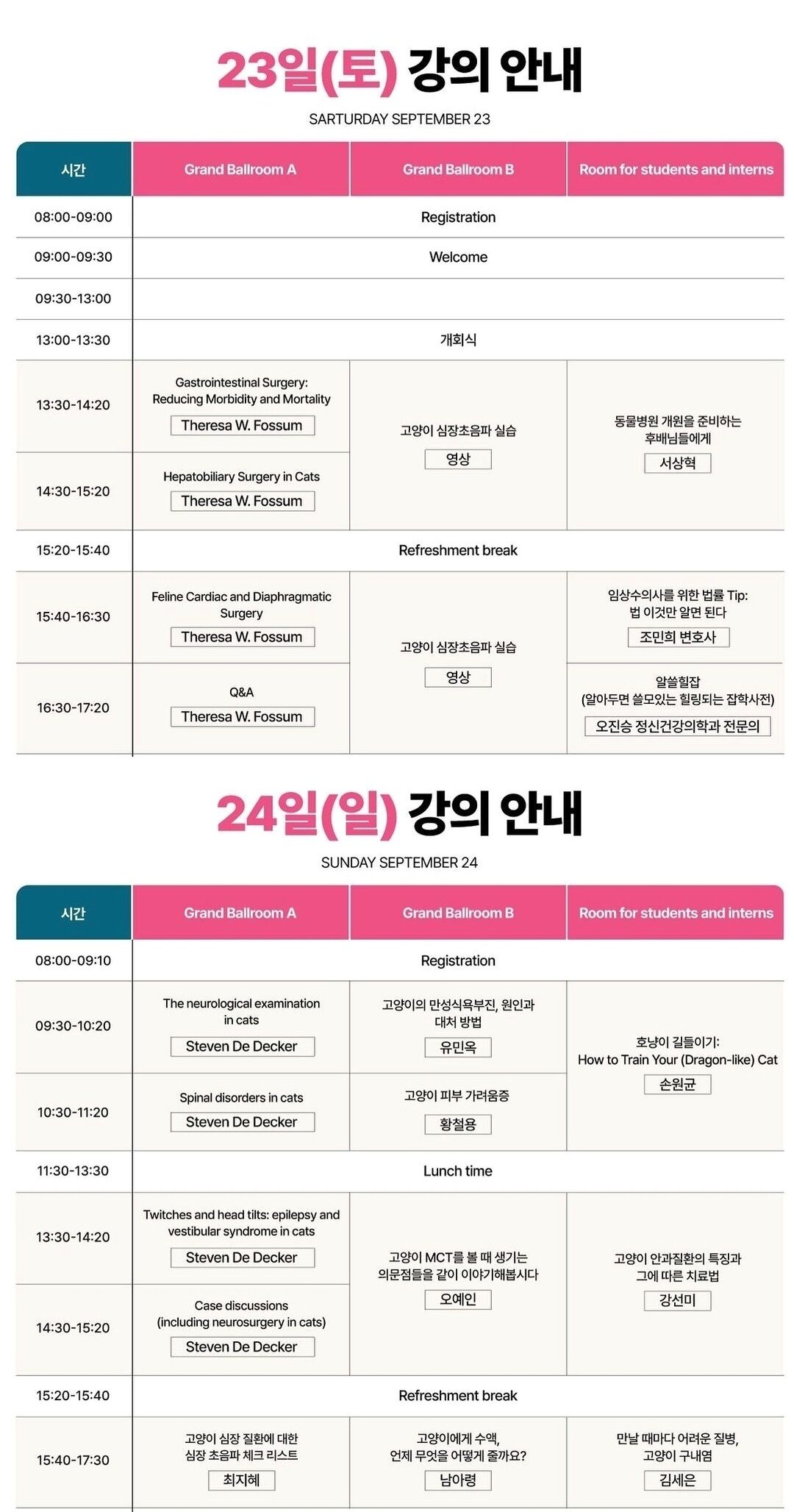 본문 이미지 - 한국고양이수의사회 학술대회 포스터 ⓒ 뉴스1