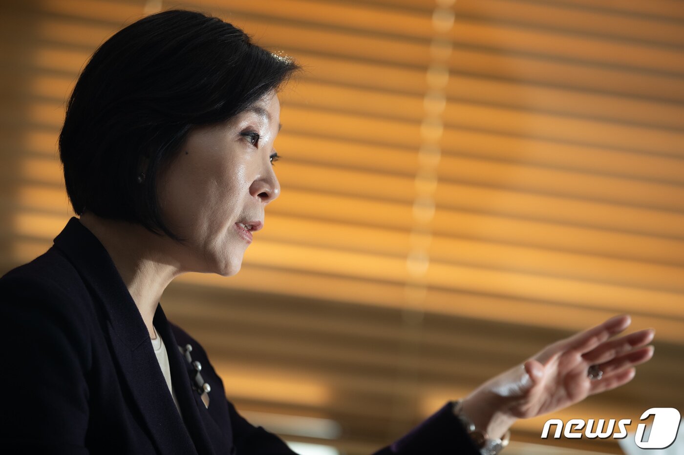 본문 이미지 - 오영주 중소벤처기업부 장관이 8일 서울 여의도 장관집무실에서 뉴스1과 인터뷰하고 있다. 2024.3.8/뉴스1 ⓒ News1 유승관 기자