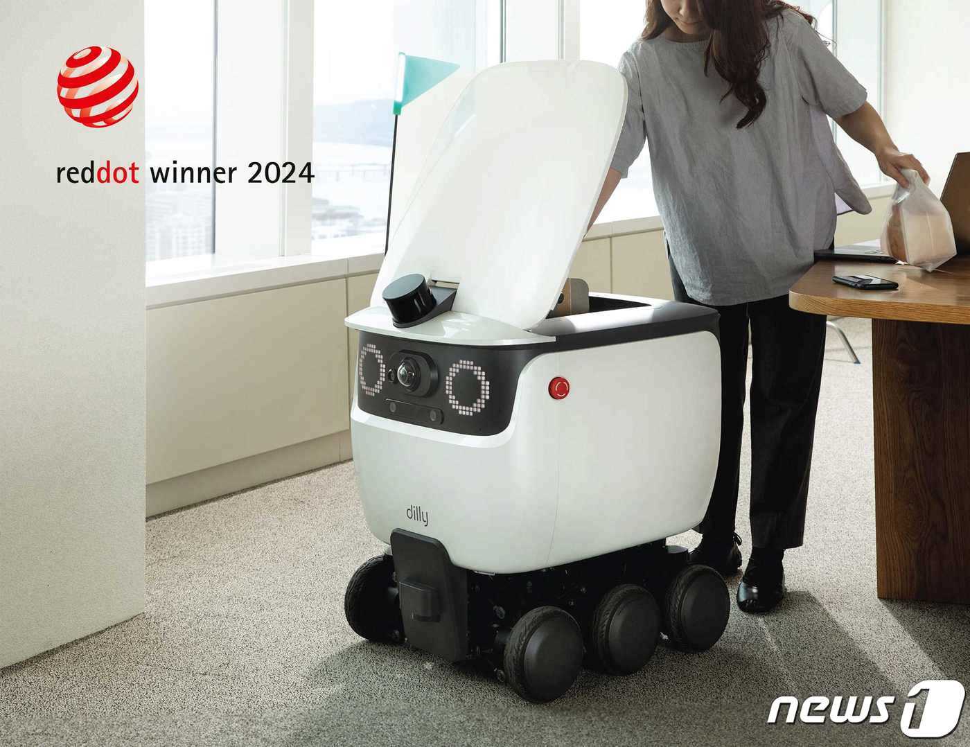 본문 이미지 - 우아한형제들 배달의민족 배달로봇 딜리(우아한형제들 제공) 2024.4.12/뉴스1 ⓒ News1 김민석 기자