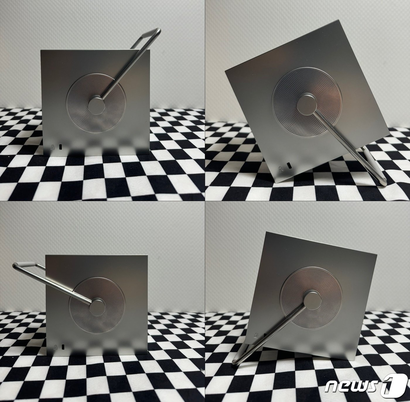 본문 이미지 -  LG 시네빔 큐브는 360도 돌아가는 손잡이가 거치대 역할을 한다. 2024.4.11 / 뉴스1 ⓒ News1 강태우 기자