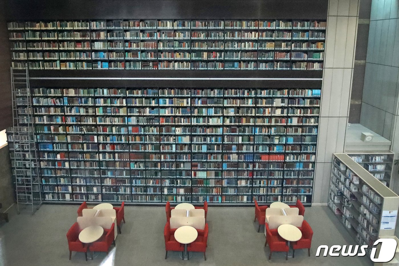 본문 이미지 - 15일 개강한 대구의 한 의과대학 도서관이 텅 비어 있다. 중간고사가 한 주 앞으로 다가왔지만 의대 증원에 반발하는 의대생들의 휴학이 장기화하면서 학사일정에 차질을 빚고 있다. 2024.4.15/뉴스1 ⓒ News1 공정식 기자