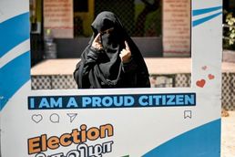 [포토]'나는 자랑스런 시민'…인도 총선 투표독려    