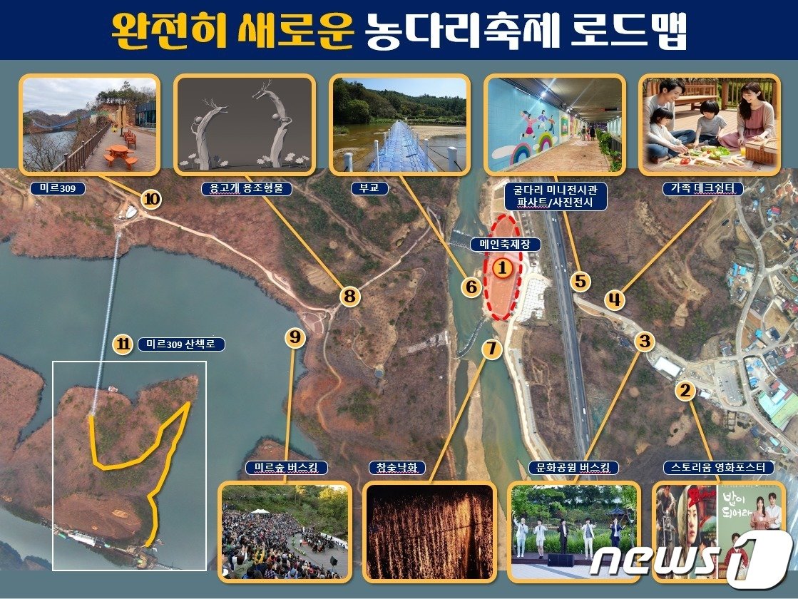 본문 이미지 - 생거진천 농다리축제 로드맵.(진천군 제공)/뉴스1