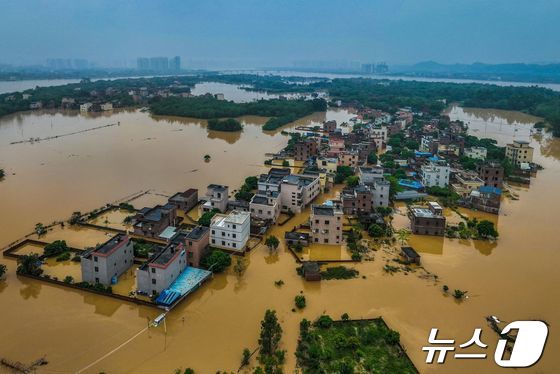 [포토] 물에 잠긴 중국 남부 도시