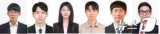 본문 이미지 - 왼쪽부터 KAIST 전우진 박사과정, 한양대 이재명 박사과정, KAIST 김예지 박사과정, 이윤흠 박사과정, 한양대 최창순 교수, KAIST 박성준 교수.