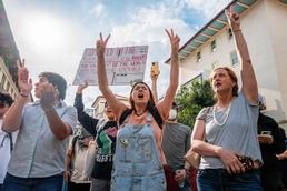 [사진] 가자 지구 전쟁 항의 시위하는 텍사스 대학생들