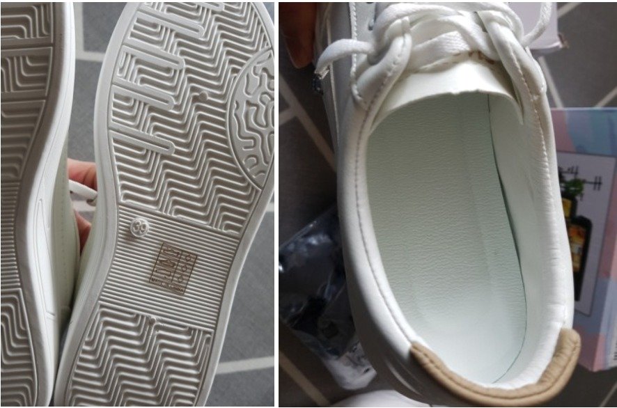 본문 이미지 - 이성욱씨가 테무에서 구매한 운동화 사진.(이성욱씨 제공)