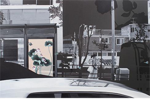 본문 이미지 - 하리 작 / 쉼3 97&times;145.5㎝ / oil on canvas / 2022 