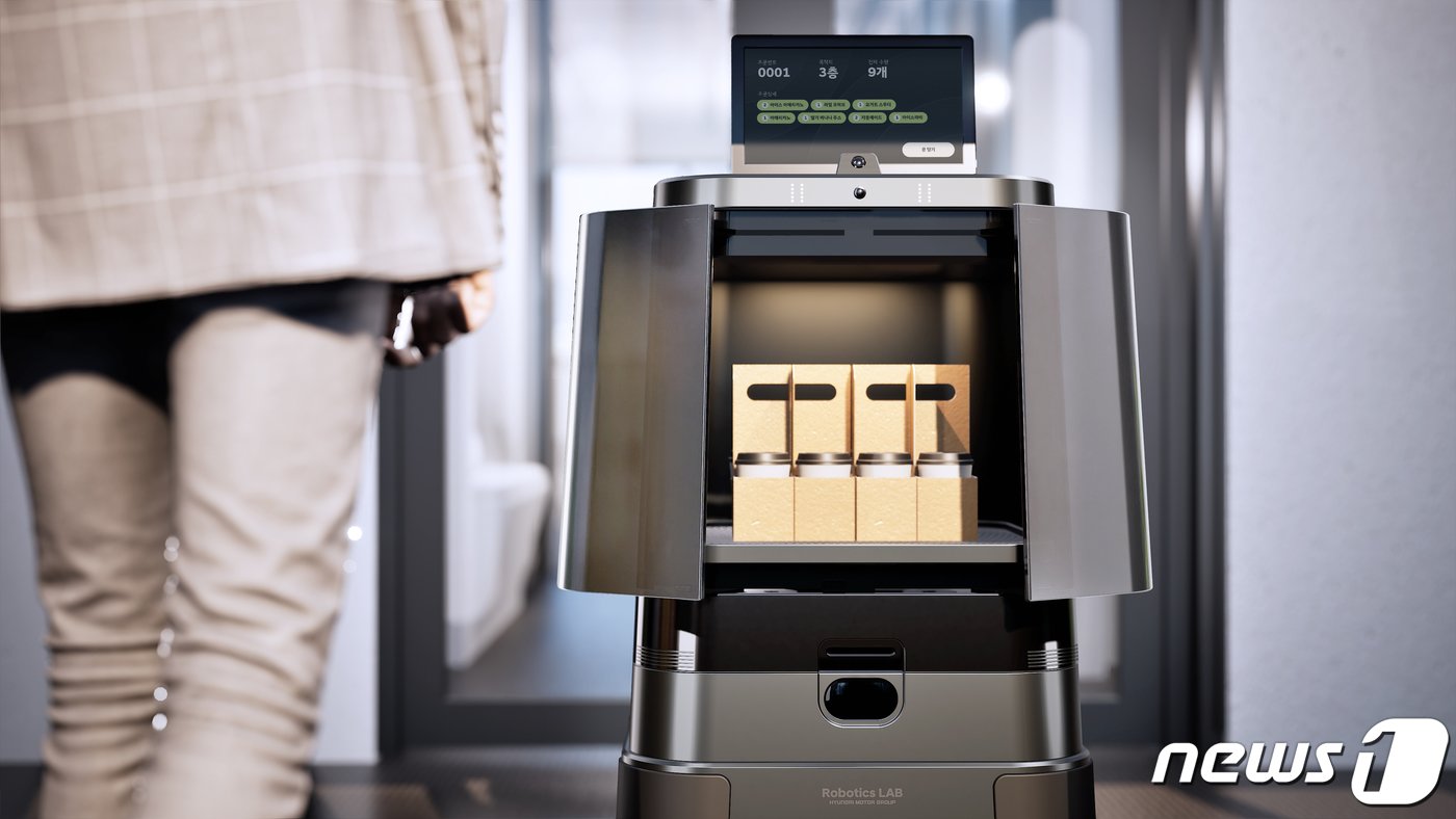 본문 이미지 - 현대자동차그룹의 배송 로봇 &#39;달이 딜리버리&#40;DAL-e Delivery&#41;&#39;. &#40;현대차기아 제공&#41; 2024.4.3/뉴스1