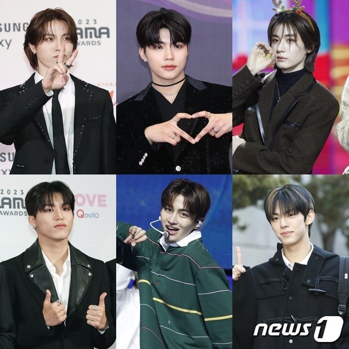 본문 이미지 - 소정환(왼쪽 위부터 시계방향), 제로베이스원 박건욱, 보이넥스트도어 이한, 투어스 도훈, 지훈, 트레저 박정우ⓒ 뉴스1