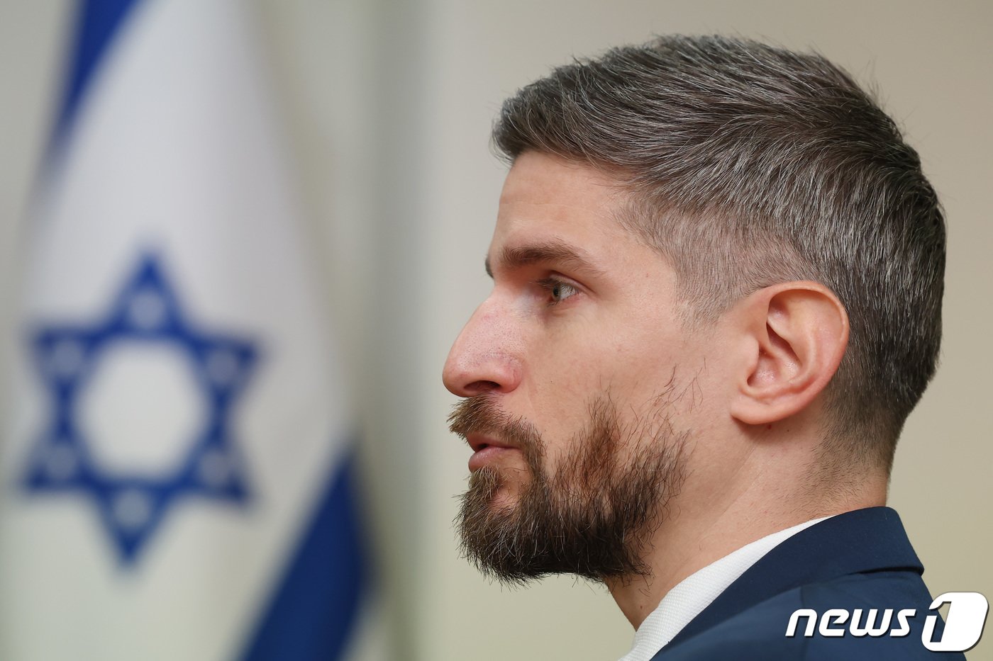 본문 이미지 - 바락 샤인 주한 이스라엘부대사가 지난 4일 서울 종로구 주한이스라엘대사관에서 뉴스1과 인터뷰를 하고 있다. 2024.4.6/뉴스1 ⓒ News1 김민지 기자