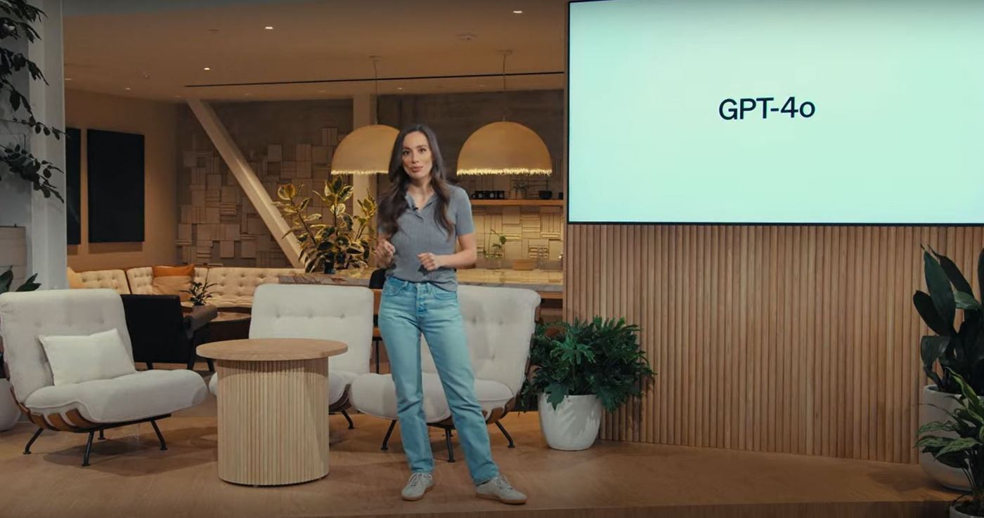 본문 이미지 - 13일(현지시간) 챗GPT 개발사 오픈AI가 새로운 인공지능(AI) 모델인 'GPT-4o'(GPT-포오)를 공개했다. 2024.05.13/ (오픈AI 유튜브 갈무리)