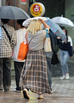 '우산이 없어서'