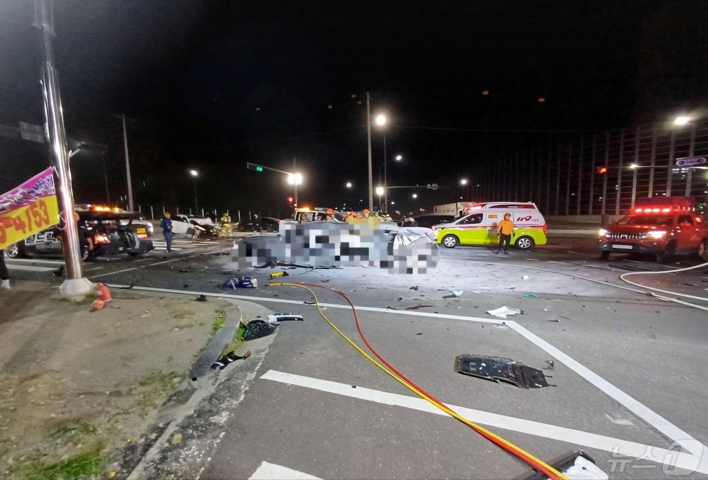 본문 이미지 - 경기 오산 교통 사망사고 현장(경기도소방재난본부 제공) 2024.5.15/뉴스1