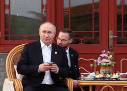 [사진] 시진핑 中 주석과 비공식 회담하는 푸틴 러 대통령