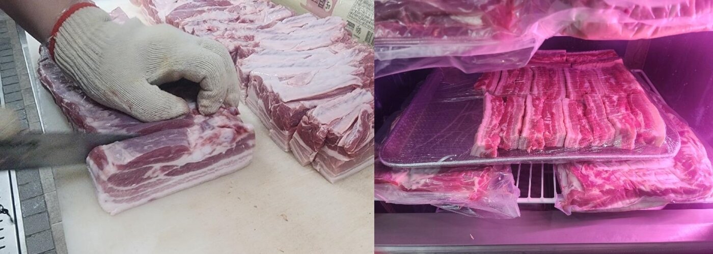 본문 이미지 - A 씨 가게에서 판매하는 흑돼지. (보배드림 갈무리)