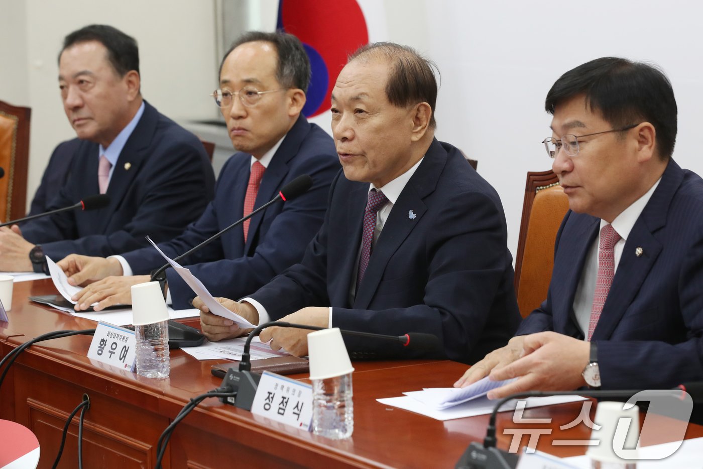 황우여 국민의힘 비상대책위원장이 20일 오전 서울 여의도 국회에서 열린 비상대책위원회의에서 모두발언을 하고 있다. 2024.5.20/뉴스1 ⓒ News1 이광호 기자