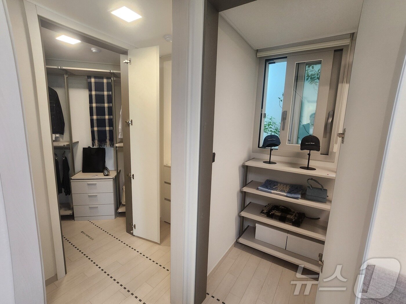 본문 이미지 - '여주역자이 헤리티지' 전용 59㎡ B타입. 양쪽으로 넉넉한 드레스룸 공간이 조성됐다.