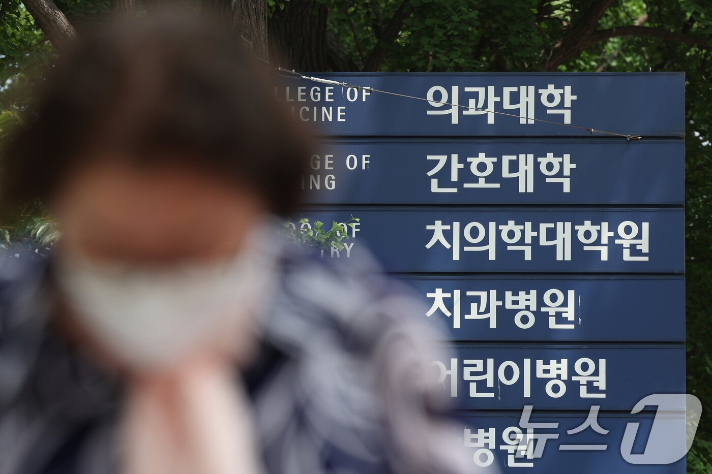 본문 이미지 - 24일 서울의 한 대학 의과대학의 모습. 2024.5.24/뉴스1 ⓒ News1 신웅수 기자