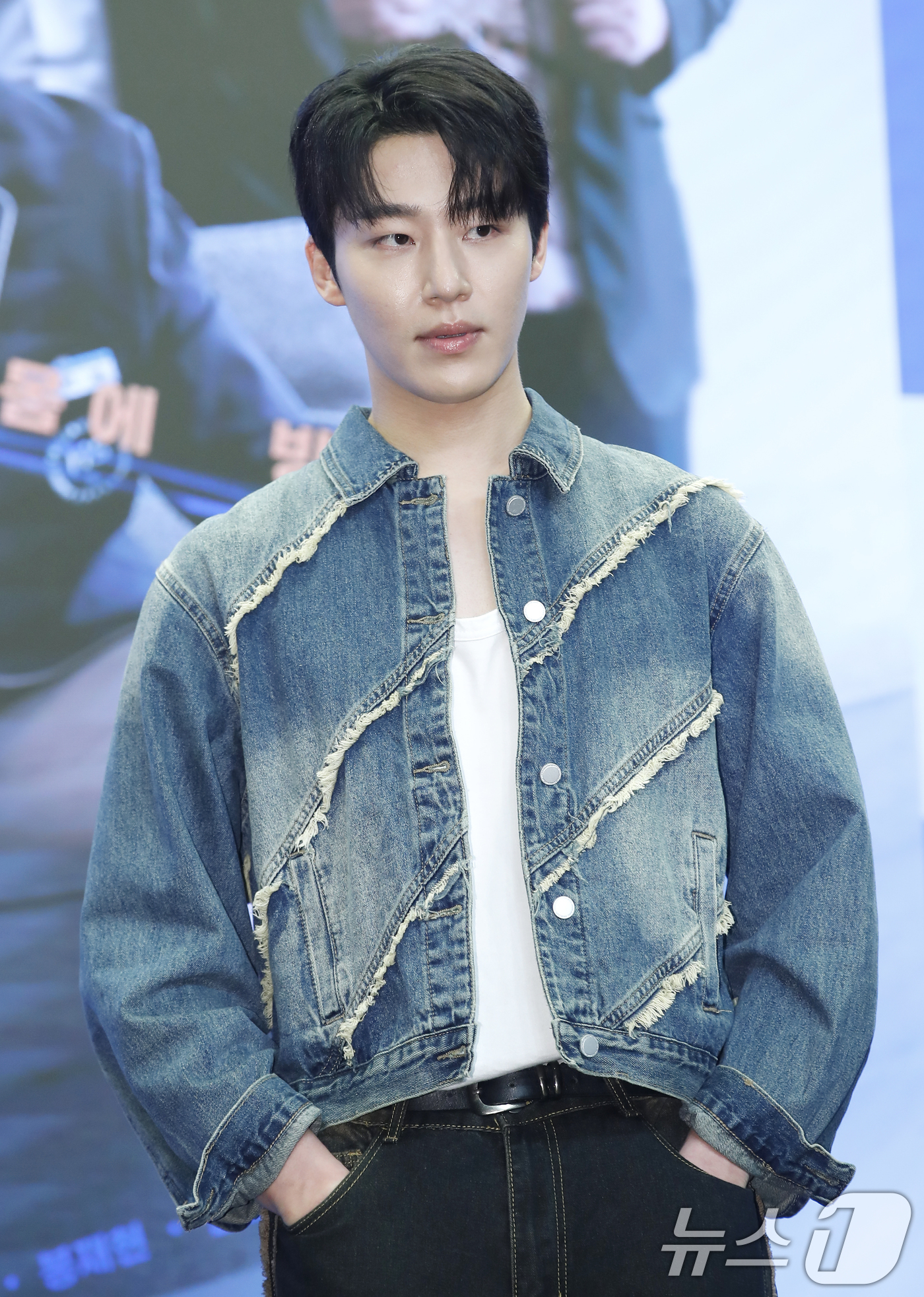 (서울=뉴스1) 권현진 기자 = 배우 원태민이 27일 서울 마포구 스탠포드호텔에서 열린 웨이브·왓챠 새 오리지널 시리즈 '조폭인 내가 고등학생이 되었습니다'(극본 정다희/연출 이성 …