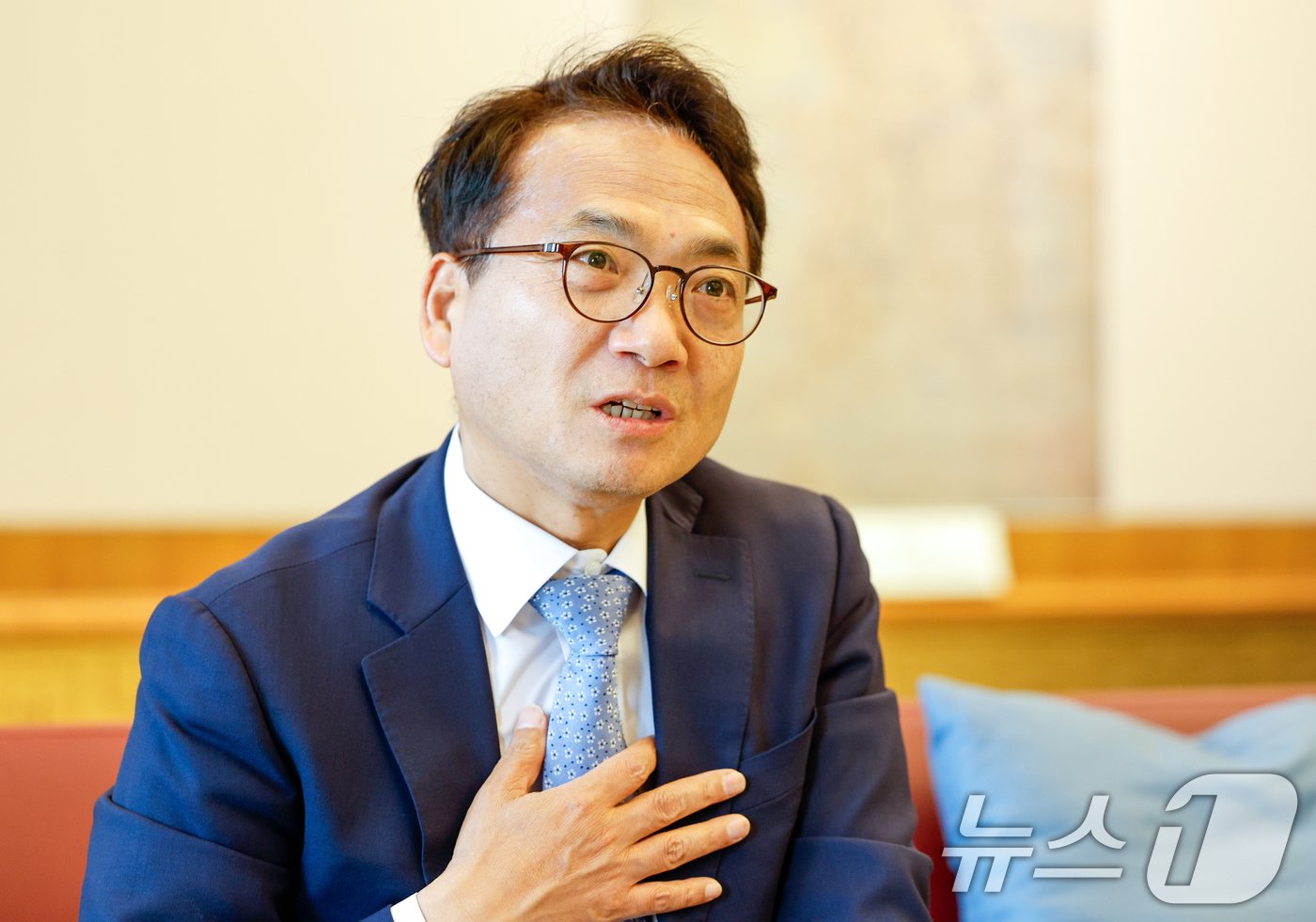 본문 이미지 - 박선원 더불어민주당 당선인이 27일 서울 여의도 국회에서 뉴스1과 인터뷰를 하고 있다. 2024.5.27/뉴스1 ⓒ News1 안은나 기자