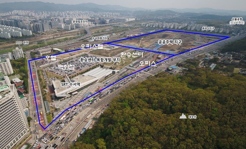 본문 이미지 - 수서역세권 개발 조감도.(국가철도공단 제공)