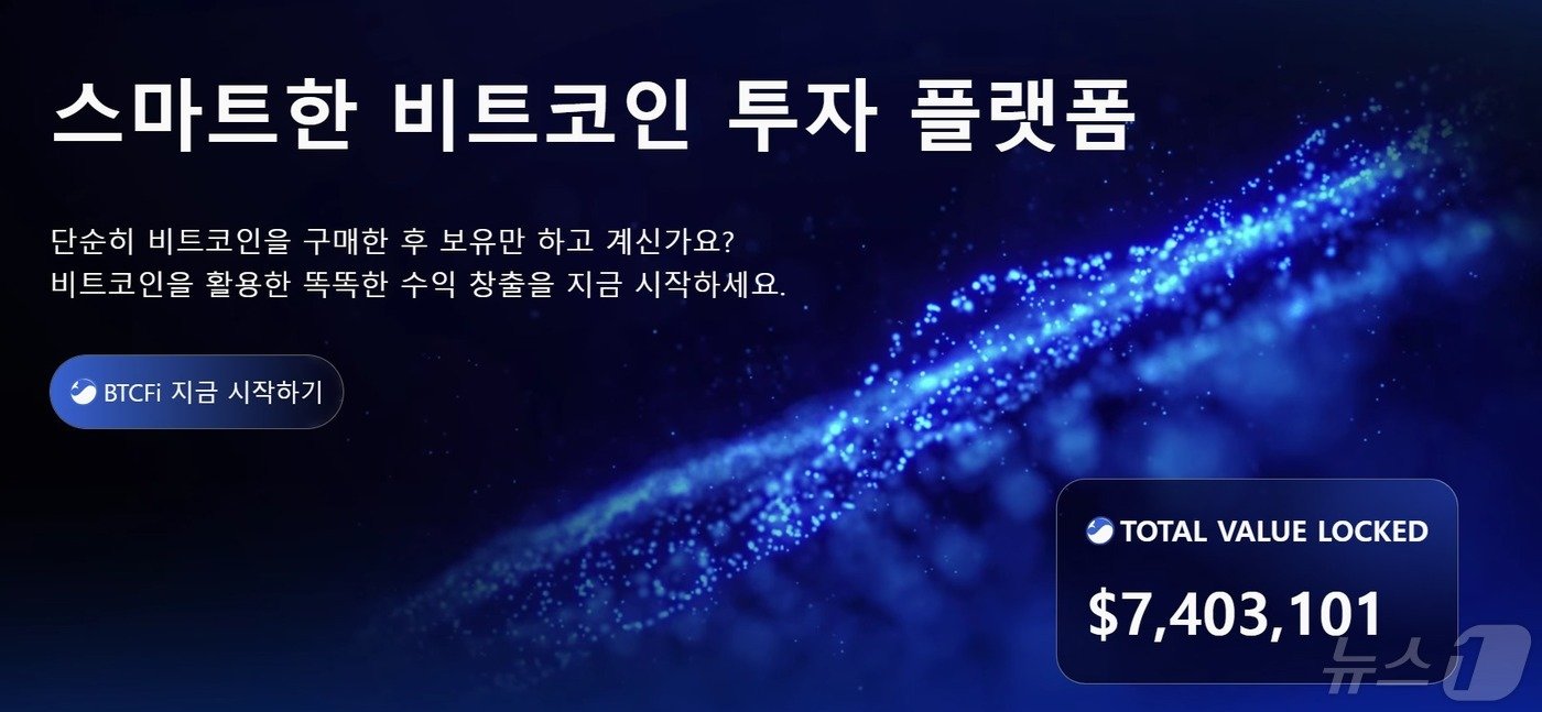 비티씨파이&#40;BTCFi&#41; 홈페이지 갈무리.