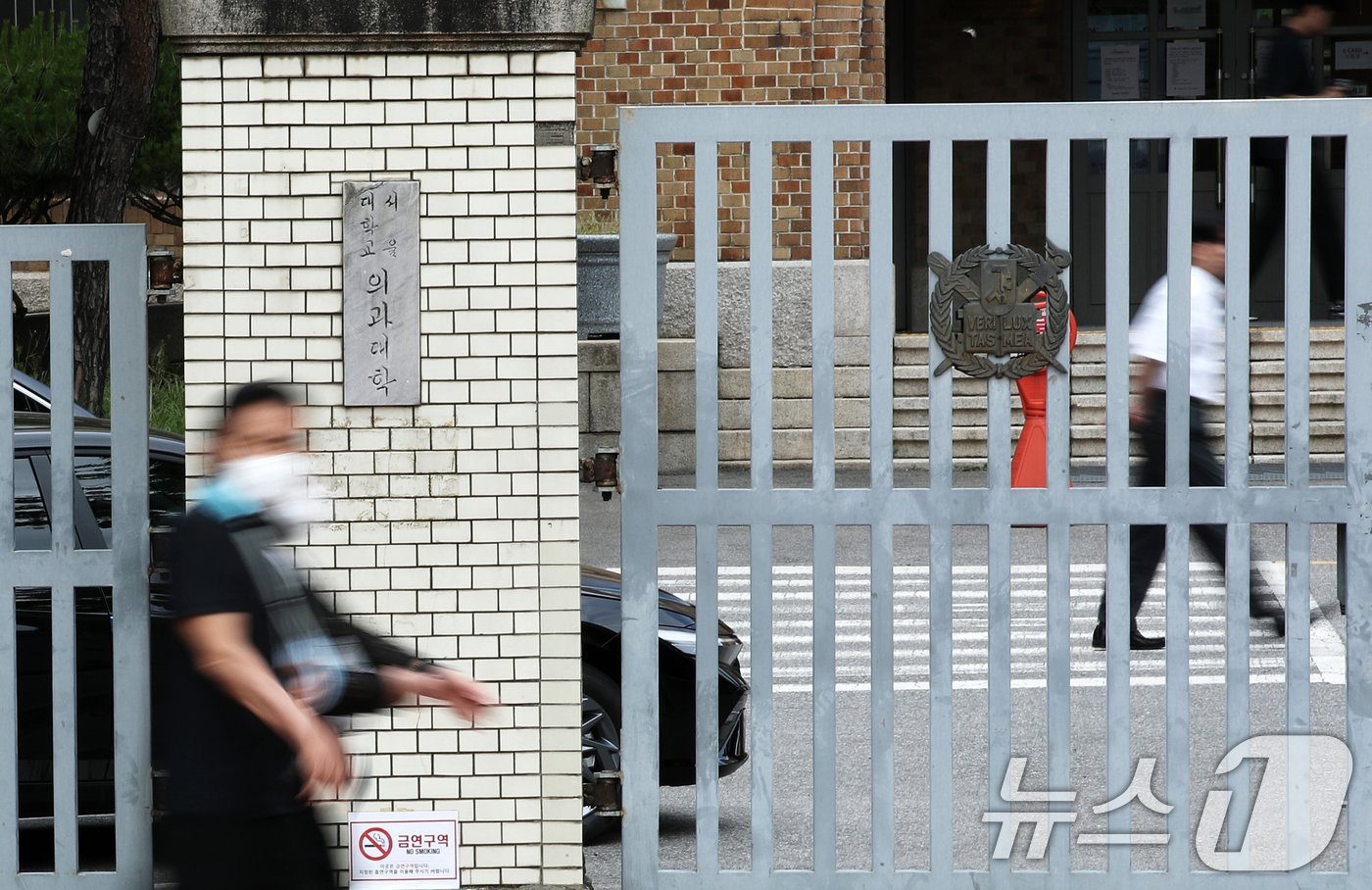 본문 이미지 - 의과대학 증원을 반영한 2025학년도 대입전형 시행계획이 최종 확정된 30일 서울 종로구 서울대 의과대학 앞을 시민들이 분주히 오가고 있다. 2024.5.30/뉴스1 ⓒ News1 오대일 기자