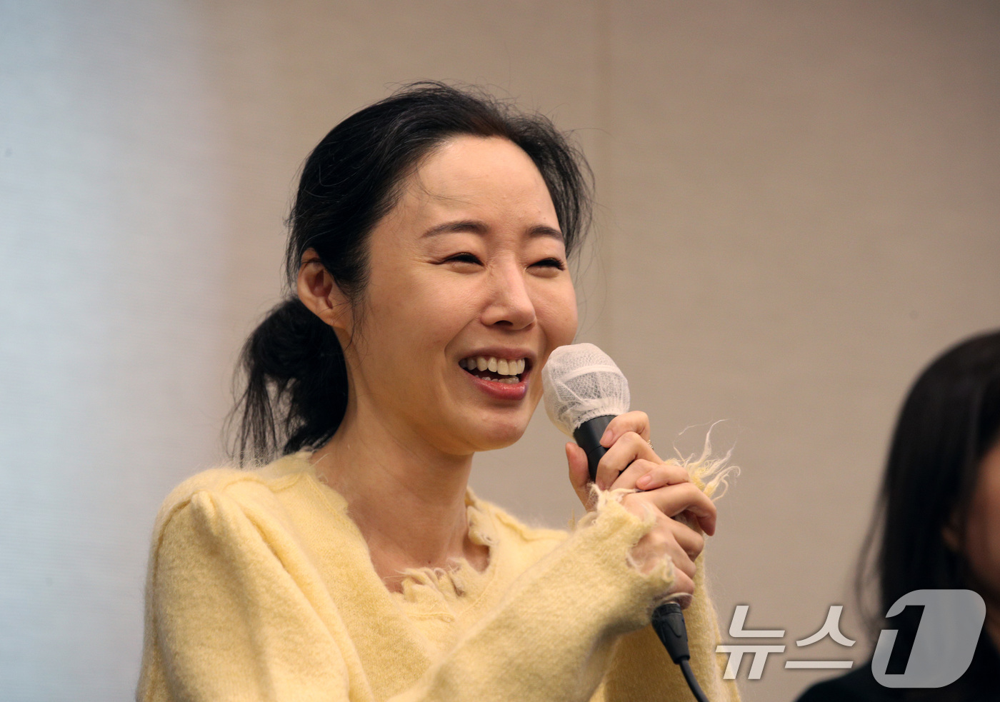 (서울=뉴스1) 이재명 기자 = 민희진 어도어 대표가 31일 오후 서울 중구 프레스센터에서 어도어 임시주주총회 관련 기자회견을 하고 있다.  (공동취재) 2024.5.31/뉴스1