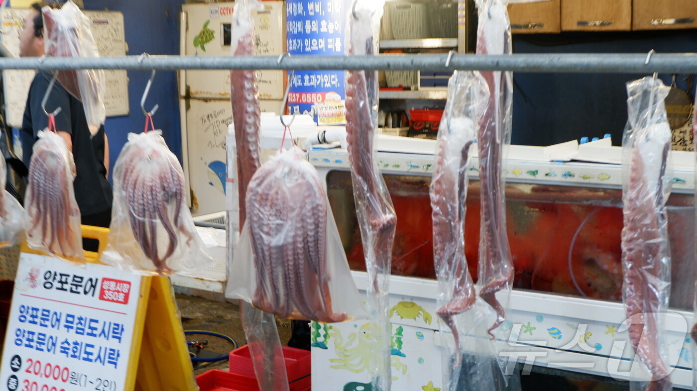 본문 이미지 -  대문어 숙회ⓒ News1 윤슬빈 기자